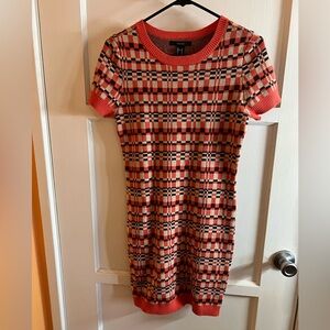 Forever 21 Vintage Inspired Sweater Short Sleeve Dress NWT